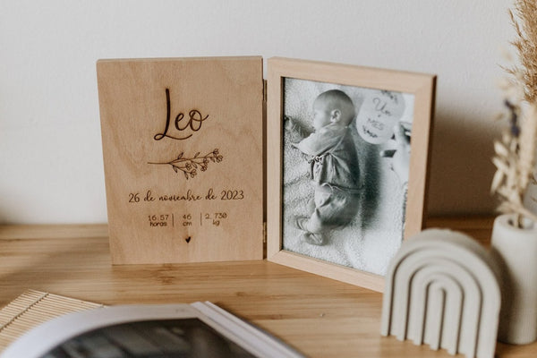 Marco de fotos personalizado libro - Natalicio