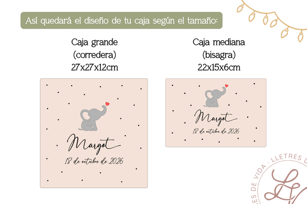 Caja recuerdos - Elefante