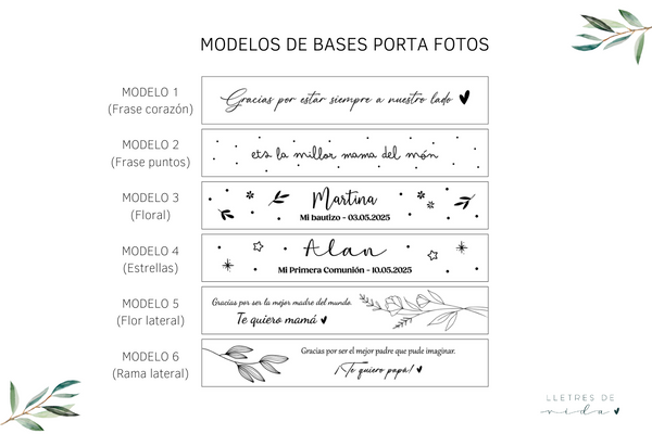 Base porta fotos - Pequeña