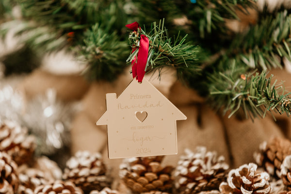 Adorno Navidad - Casa corazón