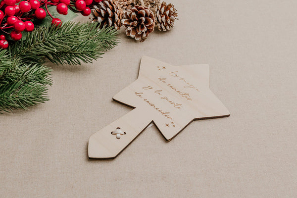 Estrella árbol Navidad - Frase