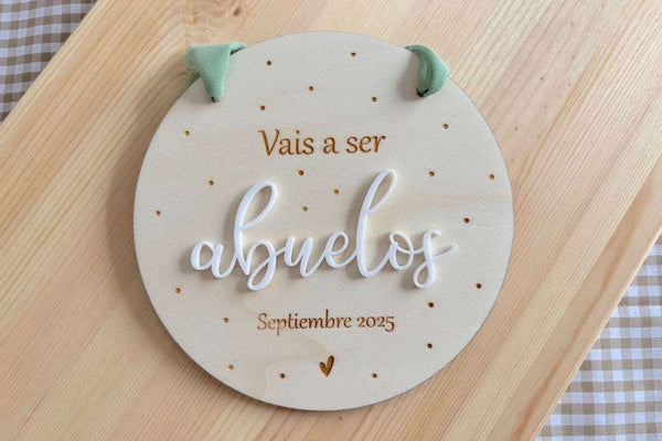Placa madera - Vais a ser...