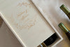 Caja vino doble - Corona floral sencilla