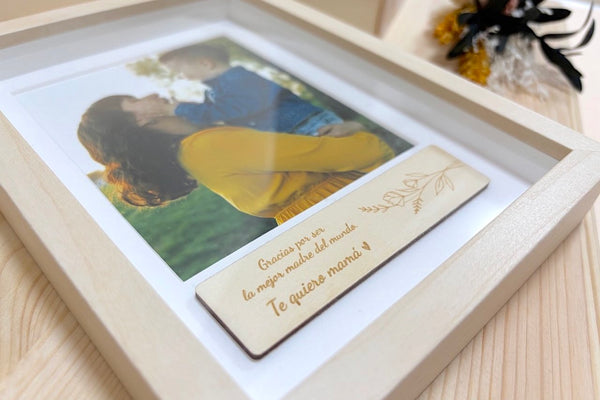 Marco de fotos - Placa madera (Día de la madre)