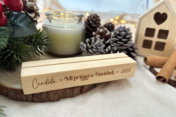 Caja regalo - Mi primera Navidad (base + adorno + placa huella + caja)