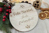 Placa Feliz Navidad - Familia personalizado