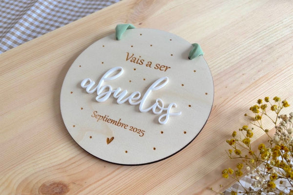 Placa madera - Vais a ser...