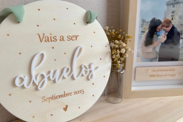 Placa madera - Vais a ser...