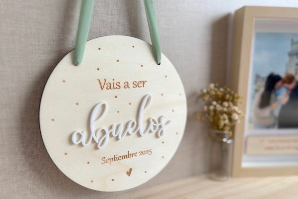 Placa madera - Vais a ser...