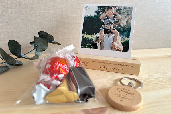 Caja regalo - Día del padre (base porta fotos)