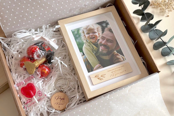 Caja regalo - Día del padre (marco con placa)