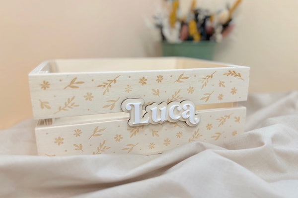 Caja recuerdos - Nombre metacrilato