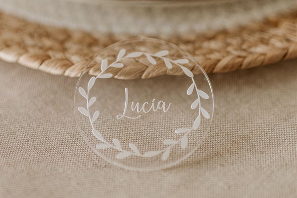 Marcasitios metacrilato transparente circulo