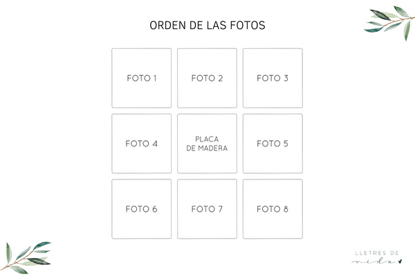 Marco de fotos - Cuadrado 8 fotos