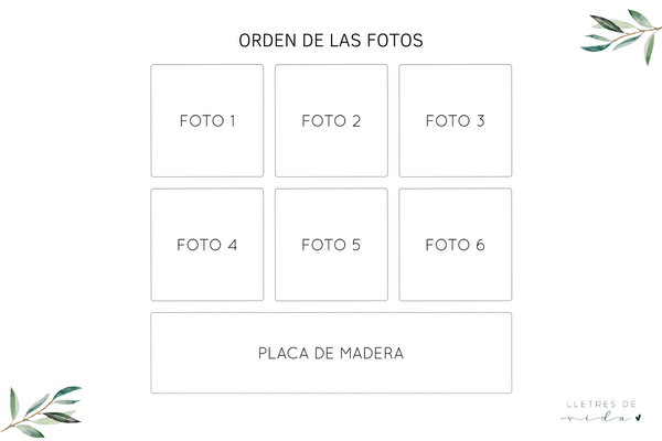 Marco de fotos - Cuadrado 6 fotos