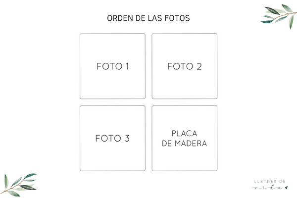 Marco de fotos - Cuadrado 3 fotos