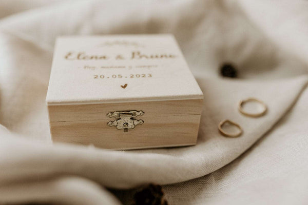 Caja porta alianzas - Ramas con frase personalizada - Lletres de Vida