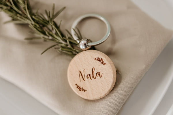 Llavero - Floral con nombre - Lletres de Vida