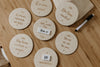 Placas de madera para seguir el embarazo