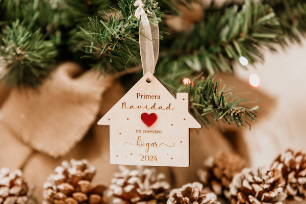 Adorno Navidad - Casa corazón