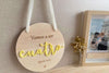Placa madera con metacrilato en color - Vamos a ser...