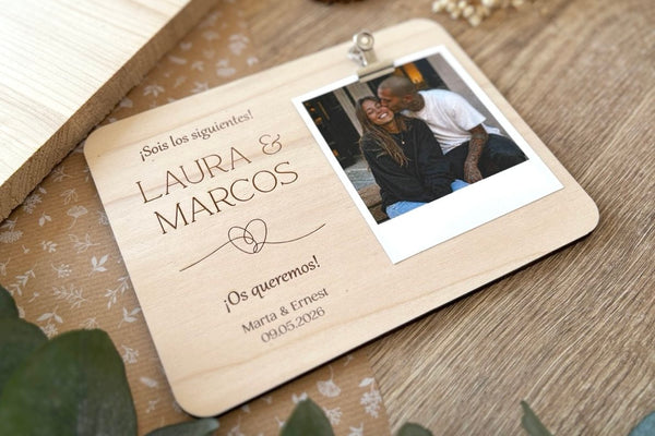 Marco de fotos ¡Sois los siguientes! - Corazón