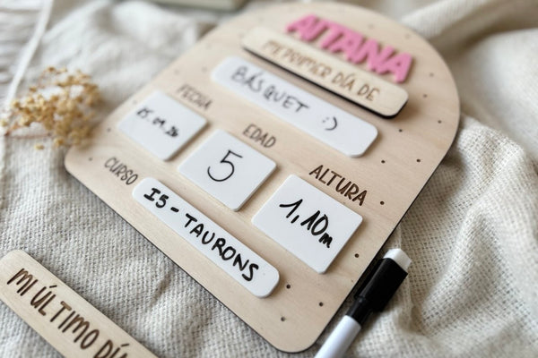 Placa madera personalizada - Primeras veces